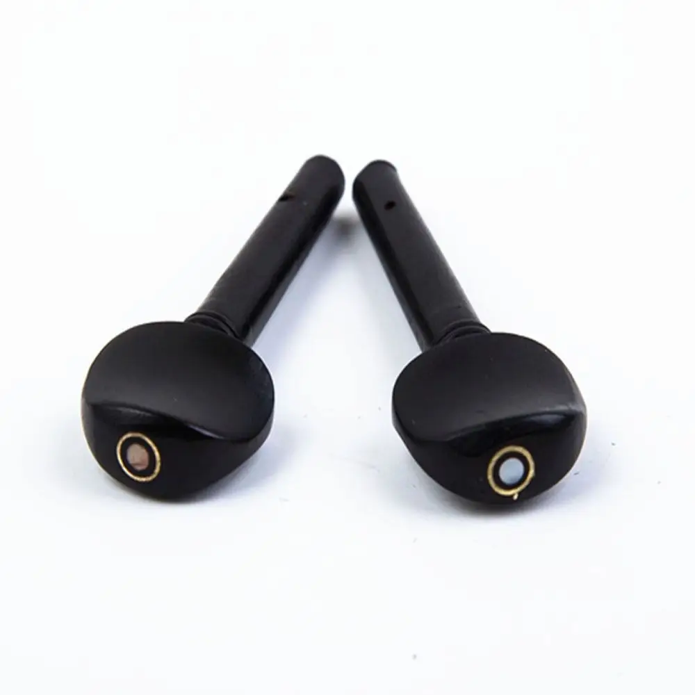 4Pcs Ebony Violin Pegs 5 Different Sizes Violin Accessories Violin Tuning Pegs For 4/4 3/4 1/2 1/4 1/8 Violin