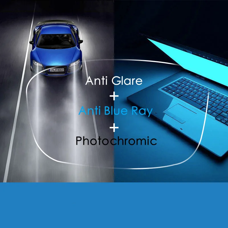 

1.56/1.61/1.67 Anti-Blue Light + Anti-Glare + Photochromic Driving Lens High-Definition Anti-Reflection Aspheric Lens