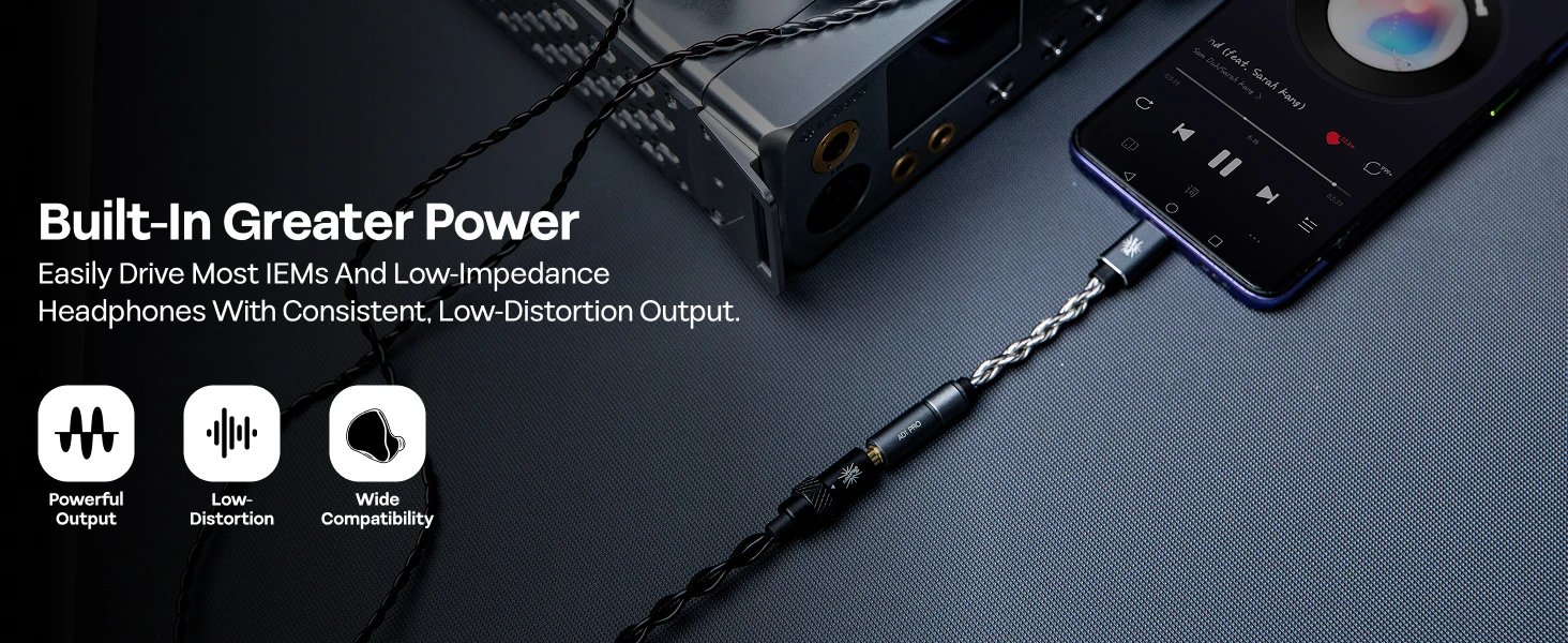 Kiwi Ears AD1 Pro Verbesserter USB-C Dongle mit Höherer Leistung, Geringerer Verzerrung & Plug-and-Play-Kompatibilität – Detail 3