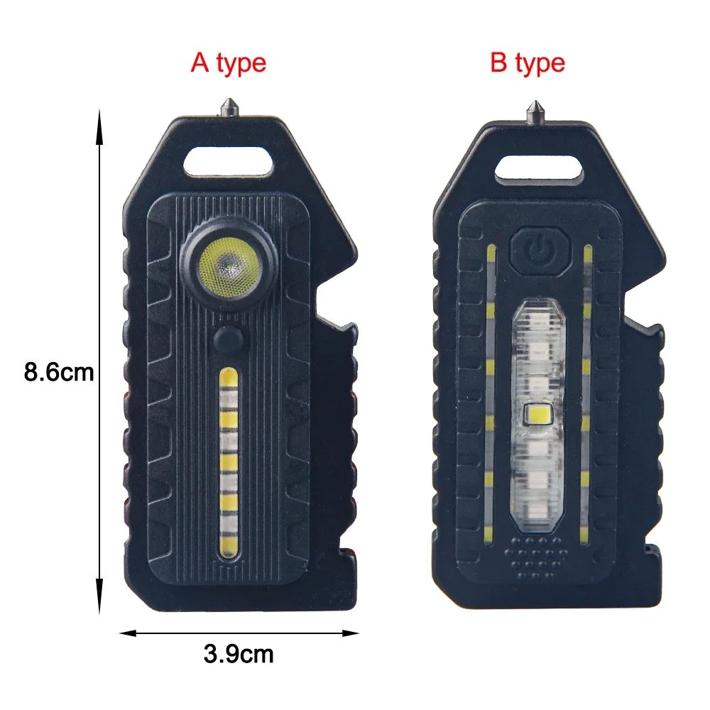 2 sztuki Mini LED ramię klips świetlny migająca lampka czerwone niebieski błysk bezpieczeństwo w nocy światła ostrzegawcze wielofunkcyjne narzędzia