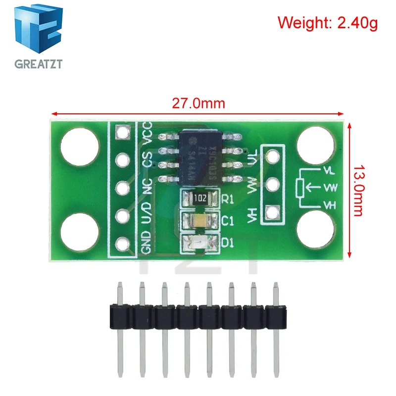 GREATZT X9C103S X9C503S Digital Potentiometer Module for Arduino