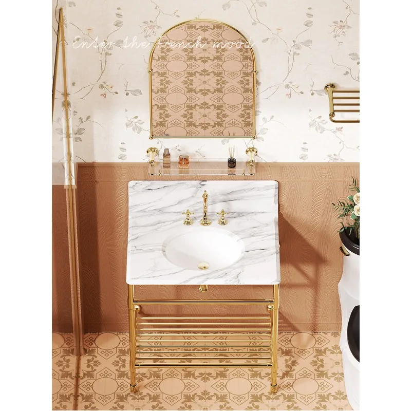 

Французская ретро-раковина на подставке, раковина из натурального мрамора, керамическая раковина, раковина для ванной комнаты.