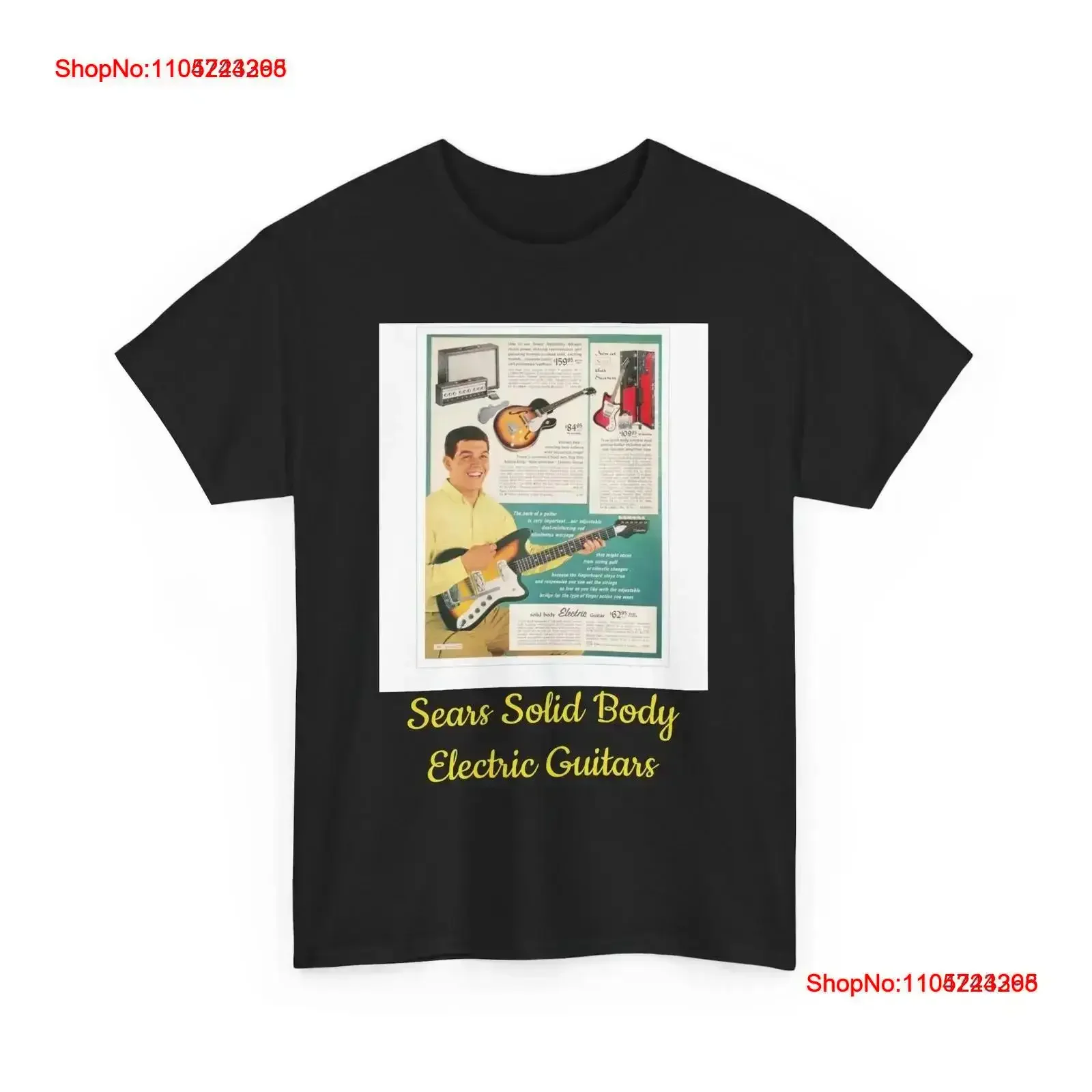 Vintage Sears Electric Guitars Retro T Shirt Musician GifT Guitarist Washed Stretched graphic Slightly Stylish vintage Washed