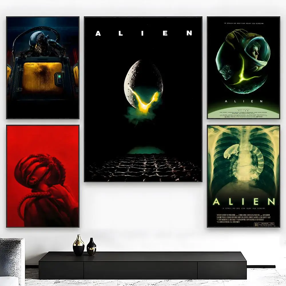 Scifi Horror Movie 1979-2024 A-Alien Poster Wall art print art suitable for living room bedroom bar parlor home decor gift