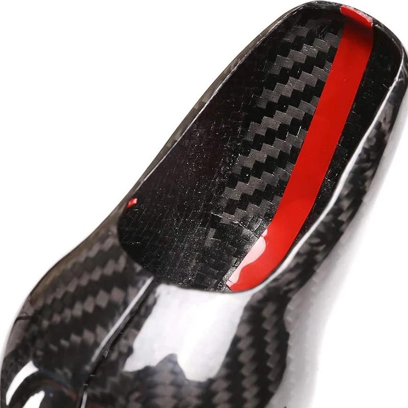 カーボンファイバーギアシフトノブヘッドカバー,マカン2014-2020 s gtsパナメーラ2014-2016 718 2016-2019に適したトリム