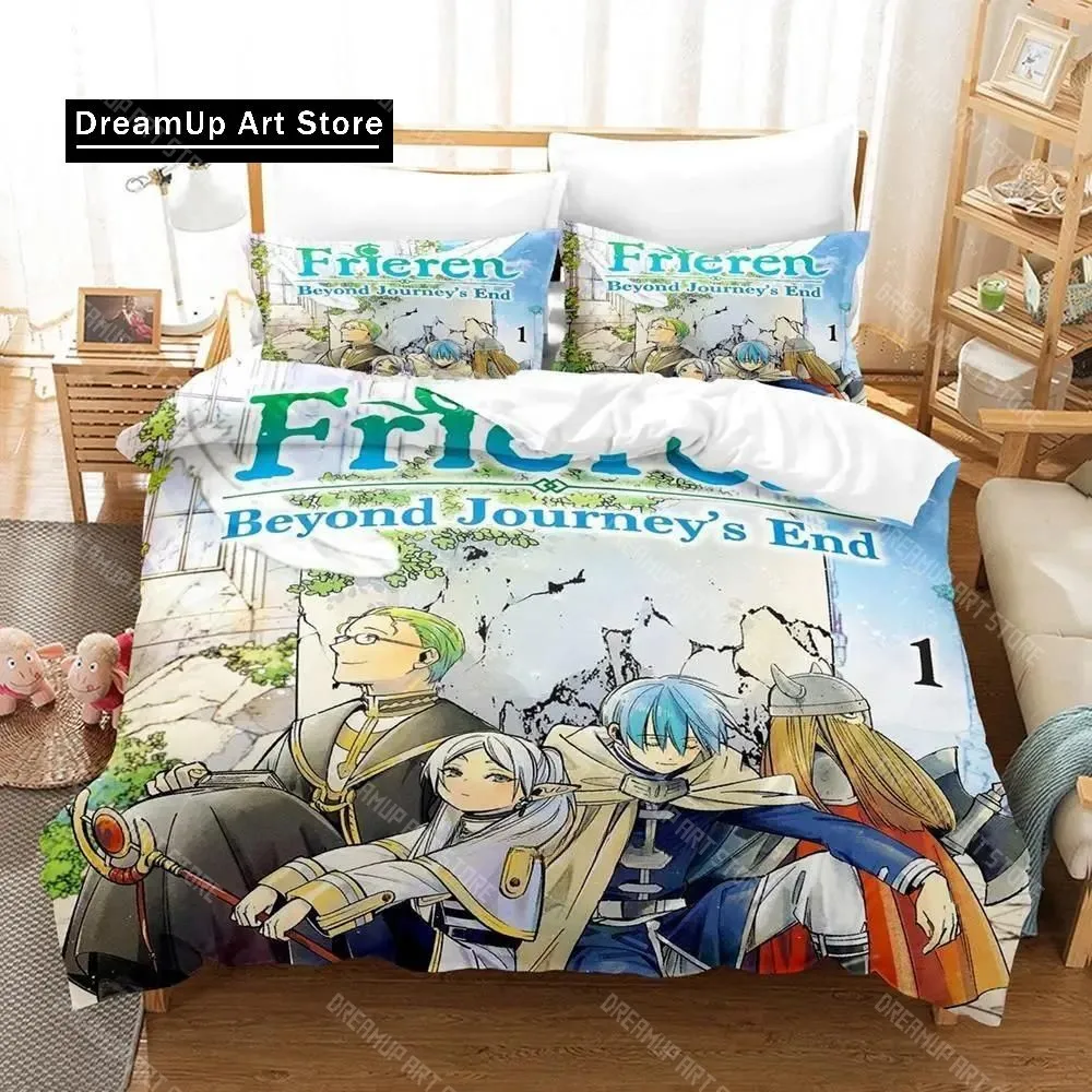 

Anime Frieren Beyond Journey's End Bedding Set Boys Girls Single Twin Queen Full Size Duvet Cover Pillowcase Bed Adult Bedroom