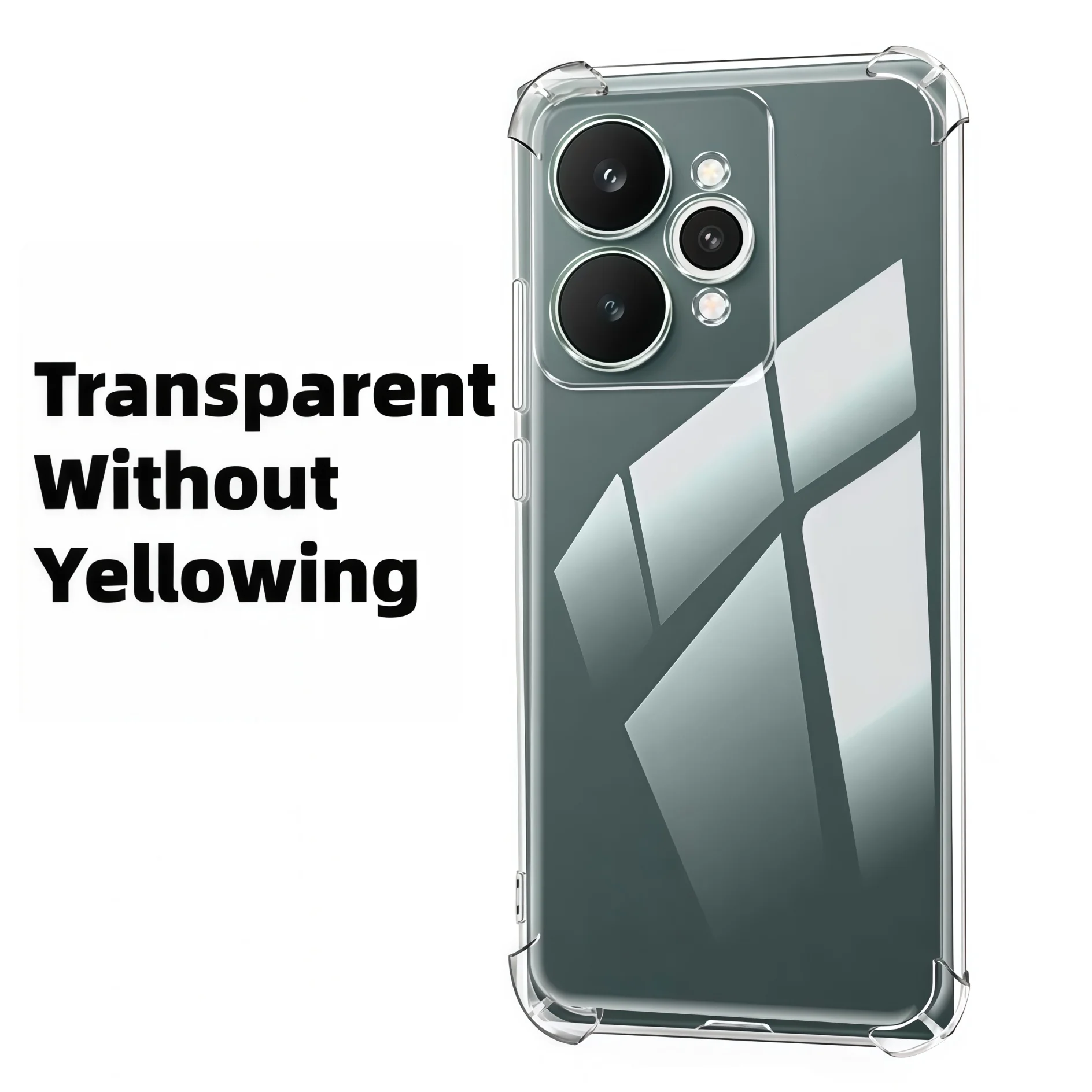 حافظة هاتف شفافة مقاومة للصدمات من مادة TPU لهاتف Realme 15/15 Pro/14 Pro/14 Pro+/ 14X/13 Pro/13 Pro+ (شفاف) #5