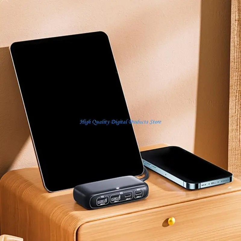 U2JE Compactly 65W Type C Hub USB C Power Data Splitter para cargar rápido en viaje