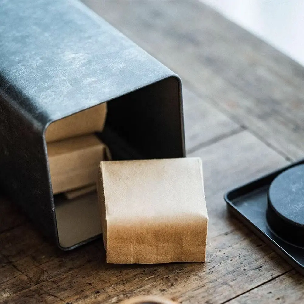 Sealed Storage Tea Iron Cans Airtight Design Classical Style Tea Cans Retro Style Square Shape Iron Boxes Home Use