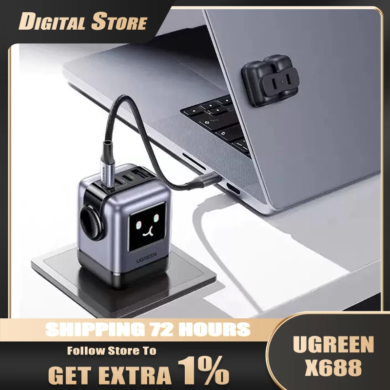 cargador-ugreen-uno-de-100-w-con-tecnologia-gan-diseno-de-robot-pantalla-inteligente-carga-rapida-qc40-pd30-y-pps-para-telefonos-portatiles-y-tabletas