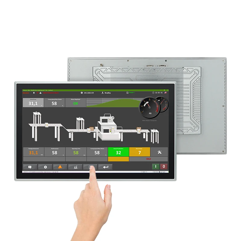 Industrial tablets with POE interface and 24v power supply support MES systems for smart factory automation
