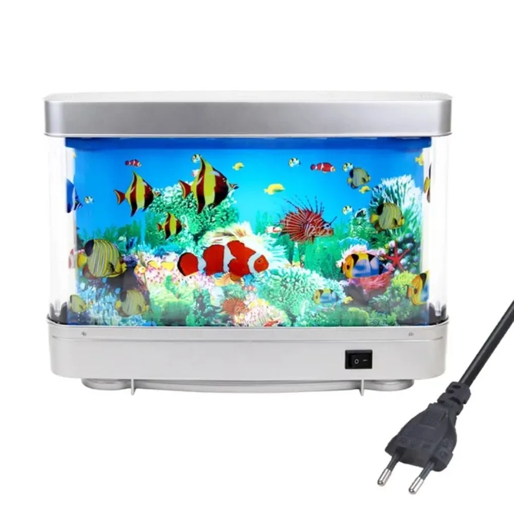 スイッチシミュレーション付き観賞魚ランプ仮想海洋ダイナミックかわいい人工水槽ランプ防水プラスチック