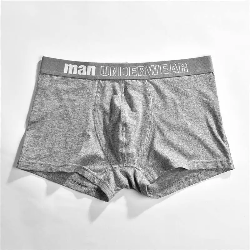 3 PCS/LOT Men\'s Boxer Shorts, Pure Male Cotton Underpants, Comfortable Man Underwear Solid Cueca, 6 Colors S M L XL XXL XXXL