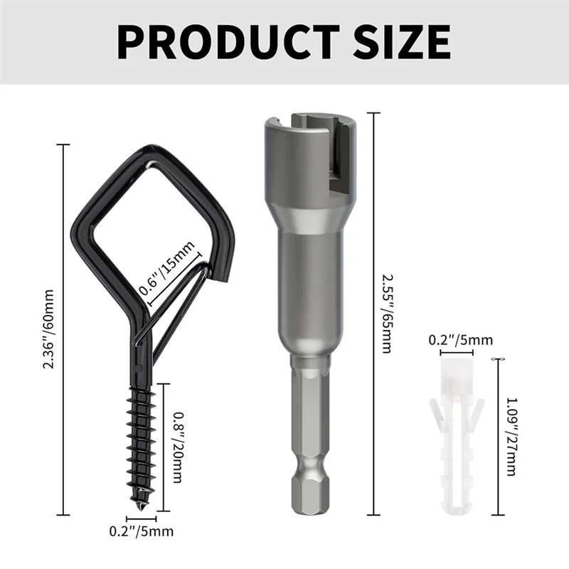 ABXF-ganchos de techo resistentes con hebilla de seguridad, ganchos de tornillo para colgar luces de cadena al aire libre, plantas, campanas de viento