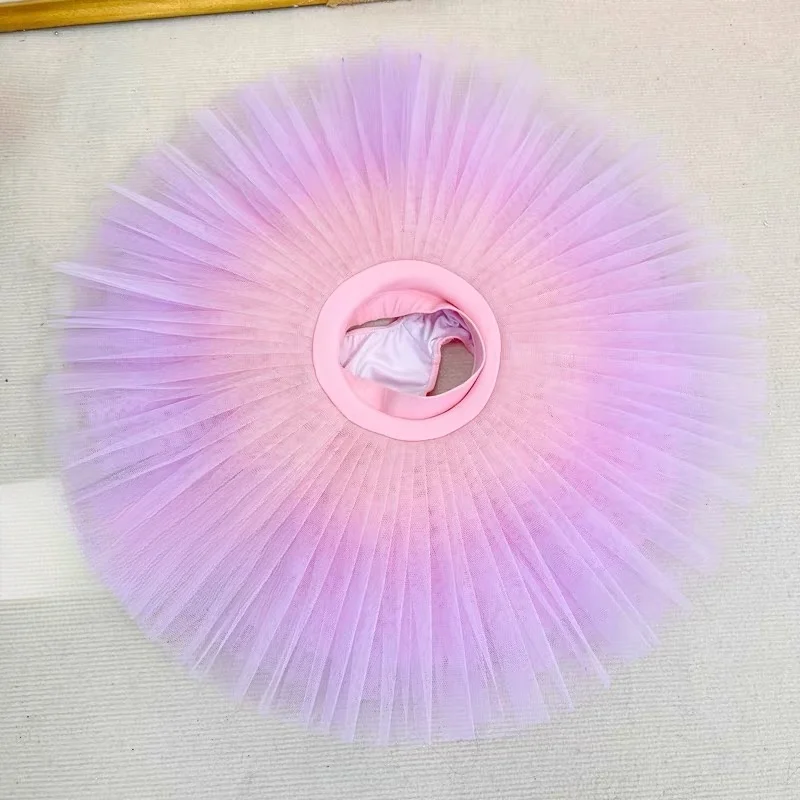 

New multi-color gradient skirt skirt practice skirt TUTU gauze skirt adults and children can be customized