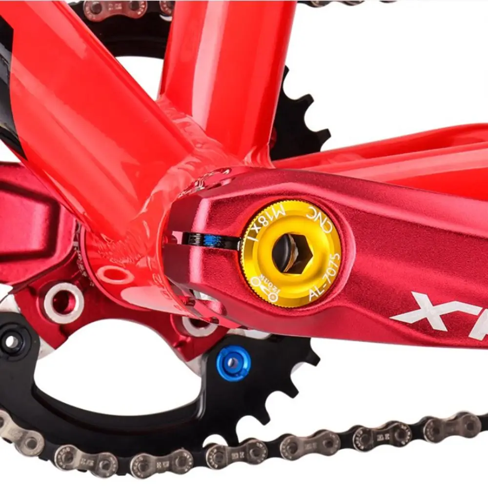 M15 Bicycle Crankset Crank Cover Hollow Integrated Bicycle Parts Crank Cover Crank Arm Bolt Aluminium Alloy Durable