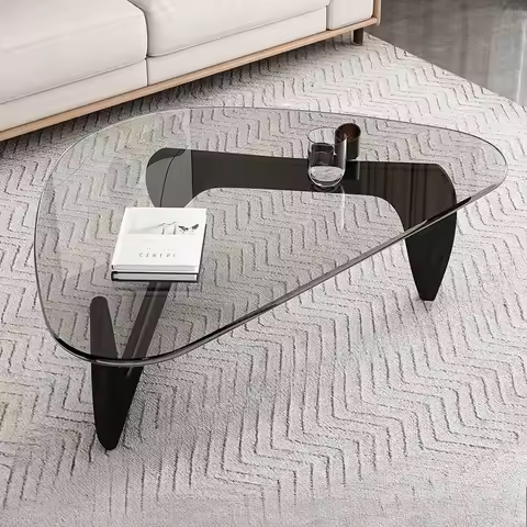 Modern Minimalist Creative Coffee Table for Small Households,Living Rooms,Tempered Glass Tea Table,Internet Famous Tea Table