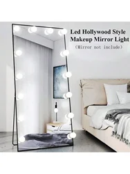 LED Lights Hollywood style makeup mirror light, USB cable, Makeup room mirror light (mirror not included) 8 lights /10 lights /1