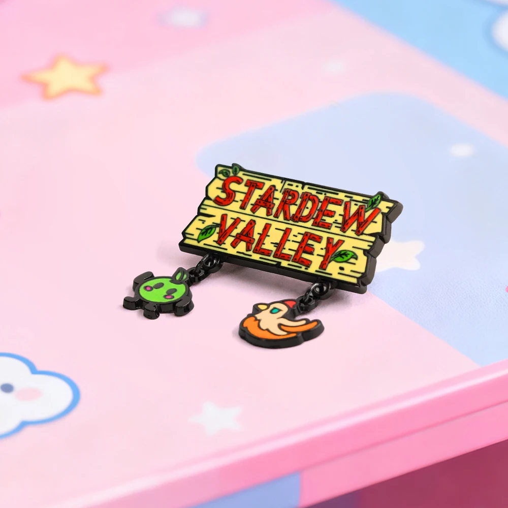 Stardew Valley Emaille-Pin mit Junimo und Küken-Anhänger, Brosche für Kleidung und Taschen, Niedliche Accessoires, Sammlerstücke für Spielefans, Geschenke – Detail 8