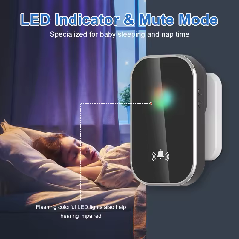 깔끔하게 설치된 무선 도어 벨 수신기