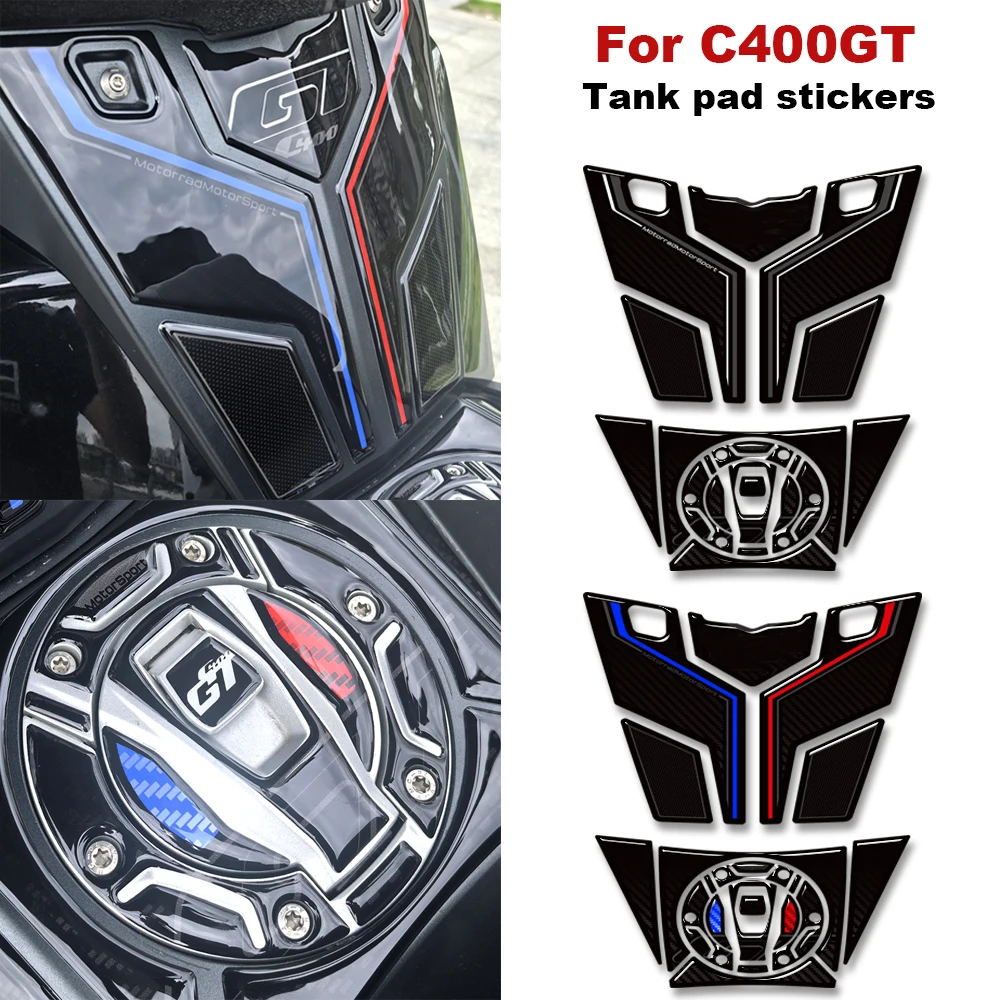 

For BMW C400GT C 400 GT C400 Motorcycle Front Face Tank pad Grips Knee Side Fairing Panel stickers decals 3D Gel decoration kit