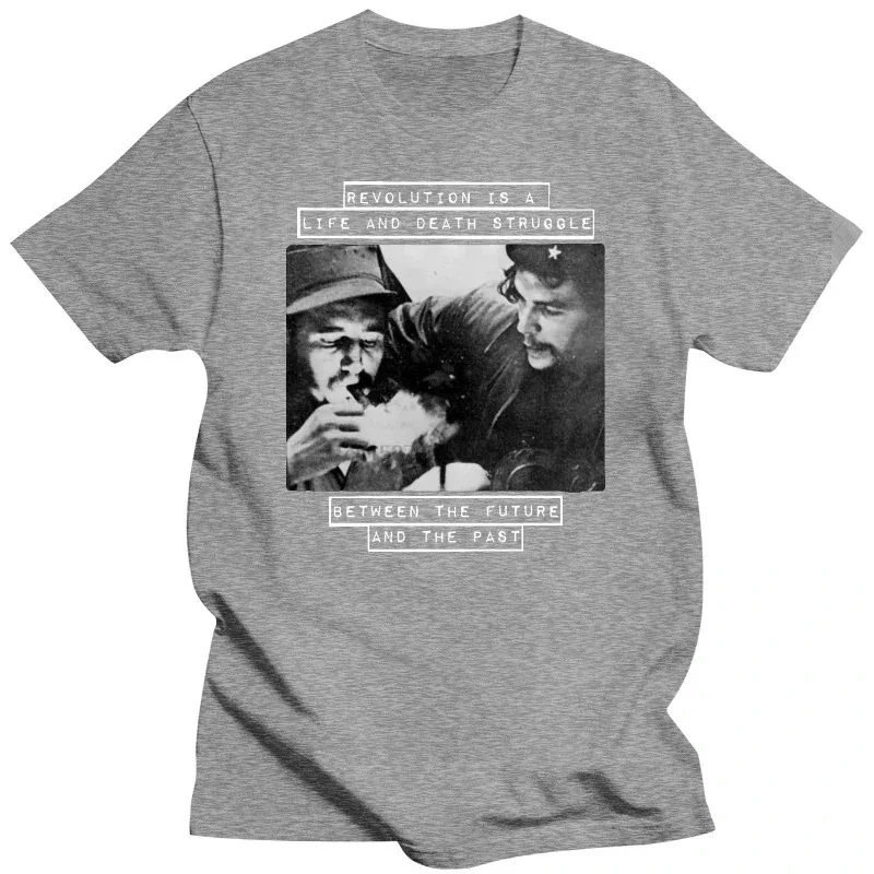 Fidel Castro Che Guevara Shirt 31 Blue Black Lives Communist Soviet Men Print Tshirt