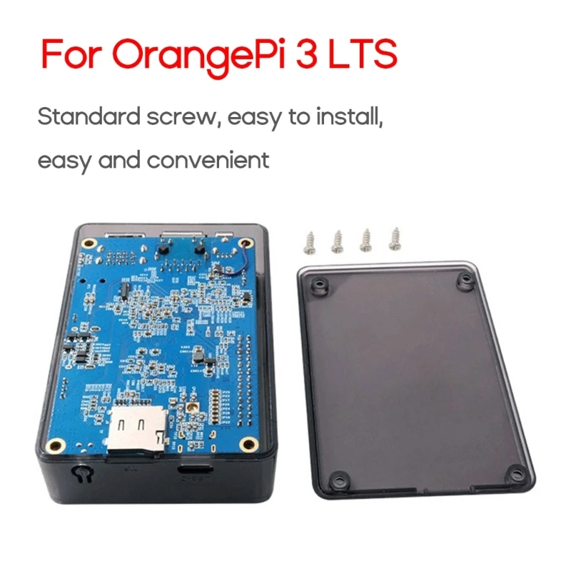 for OrangePi 3 LTS Protective Case ABS Black Transparent Box