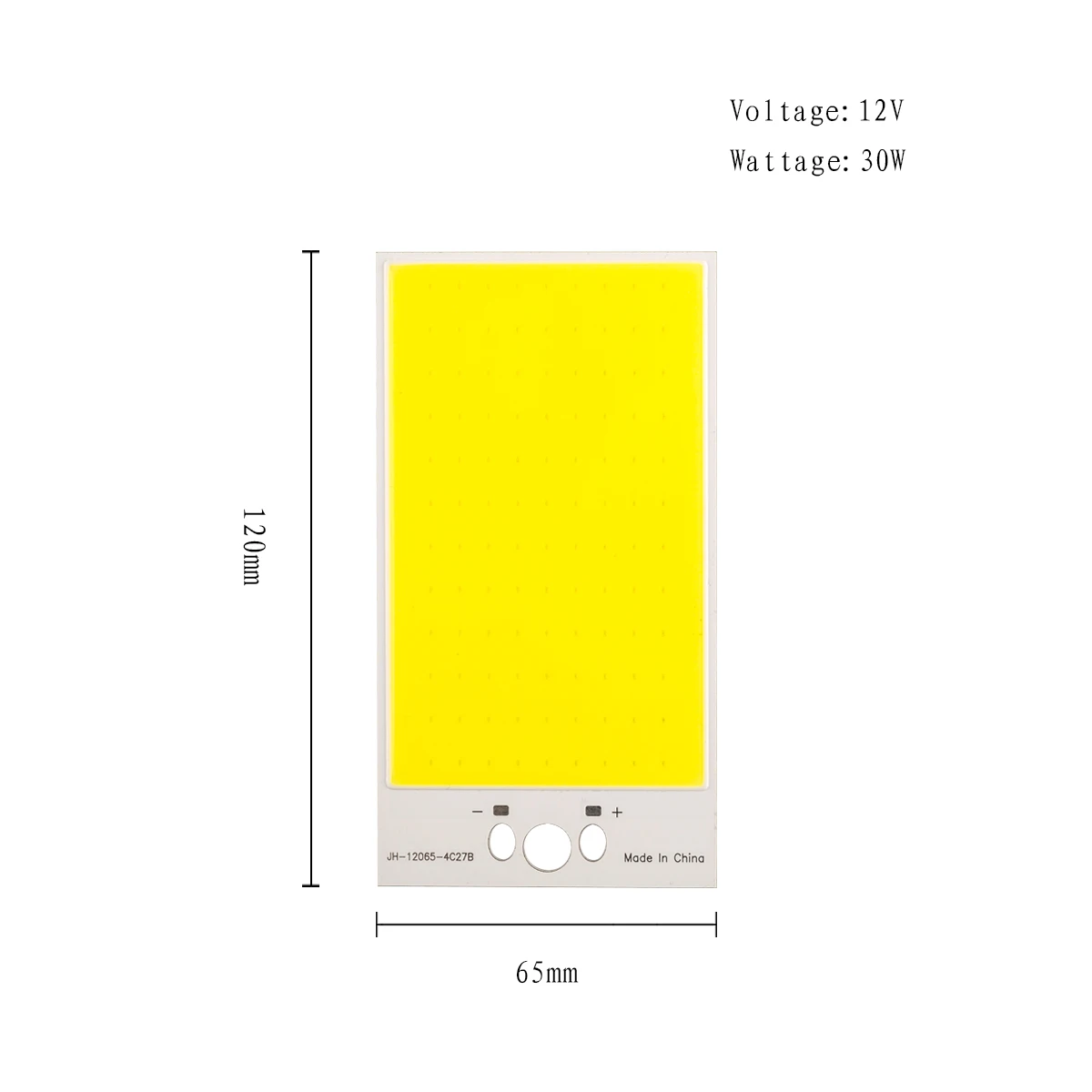 DC 12V 120*65mm 30W COB LED Chip On Board for DIY Fishing Rod Outdoor Multifunction Camping Lamps