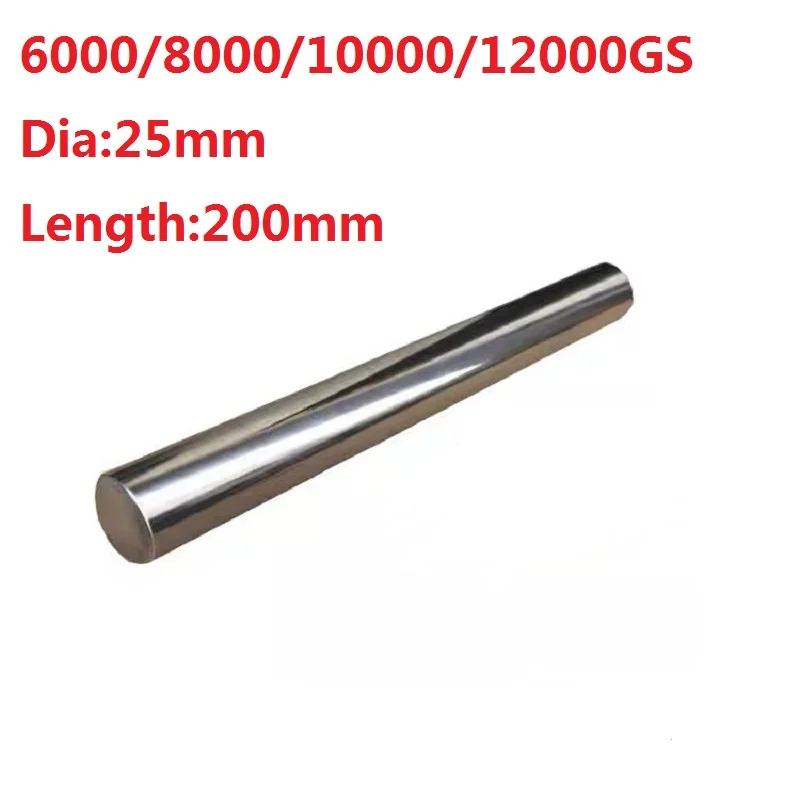 

1PC D25*200MM 6000GS-12000 Gauss strong neodymium magnet bar iron material removal 25*200 25x200 25mmx200mm