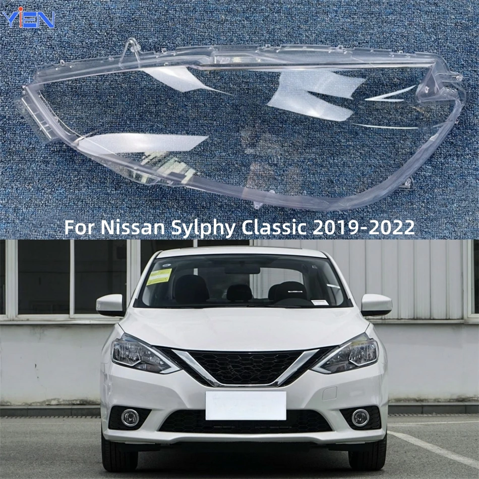 For Nissan Sylphy Classic 2019 2020 2021 2022 Car Accessory Products Polycarbonate High Gloss Fully Transparent Lampshade Caps