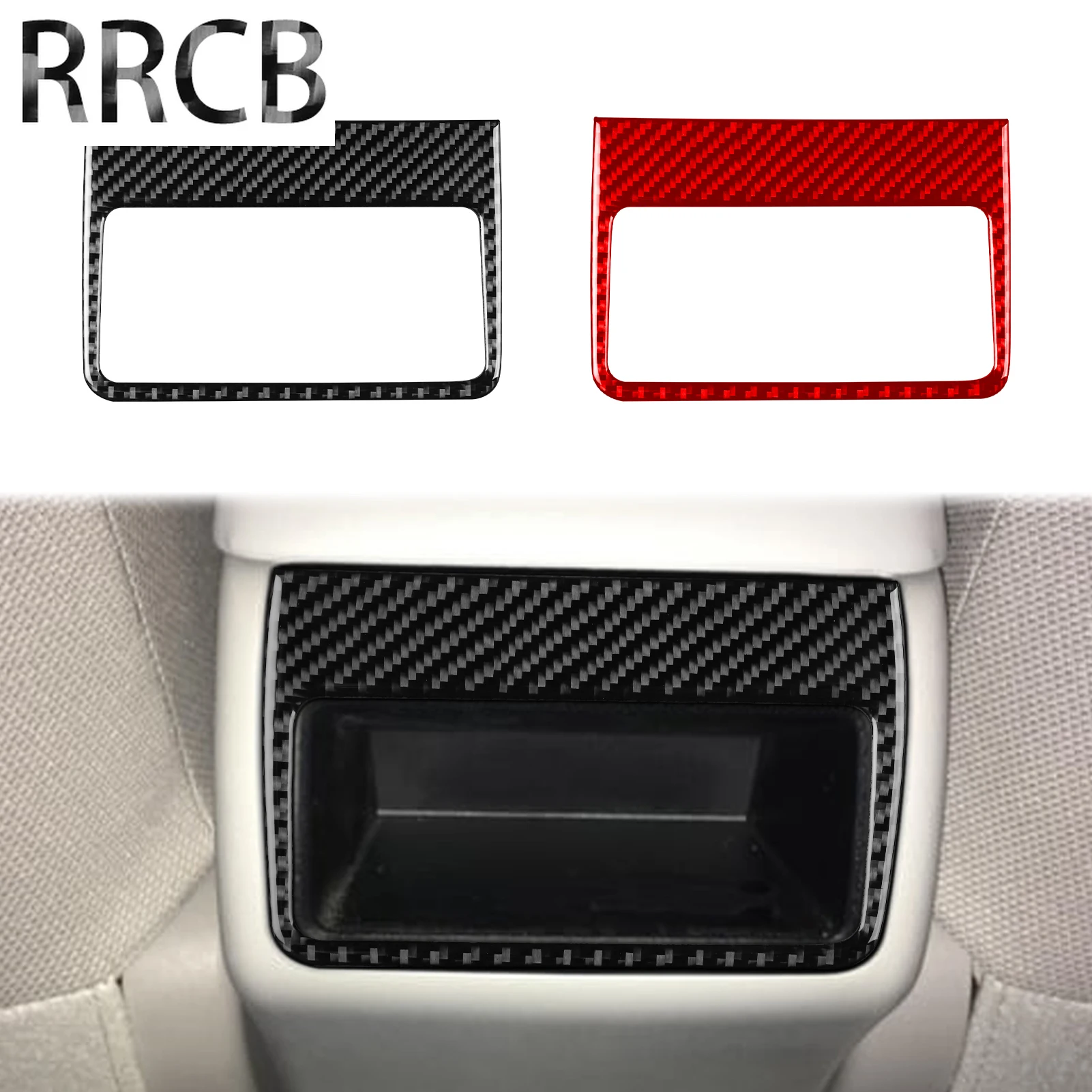 

For Toyota Camry XV50‌ 7th 2012-2014 Car Accessories Carbon Fiber Rear Center Air Outlet Air Vent Interior Cover Stickers Trim