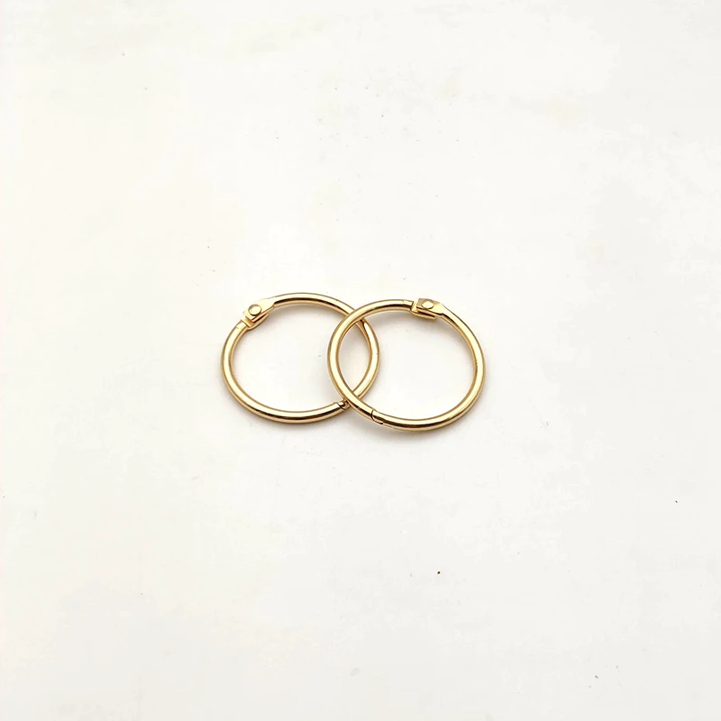 30Pc 35mm Gold Metal Ring Binder DIY Loose-leaf Book Hoops Opening Office Binding Supplies Photo Albums Open Rings