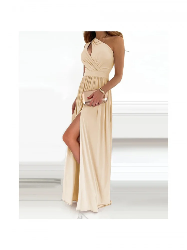 

Новинка 2025, сексуальное женское модное асимметричное длинное платье с разрезом и высокой талией Dr Ele Ciwalk