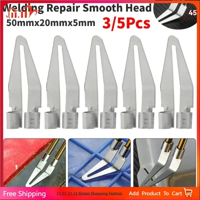 

3/5pcs Welding Repair Smooth Heads For Plastic Welding Tool Soldering Repair Iron Smooth Head 50mmx20mmx5mm For PP Plastic Pipe