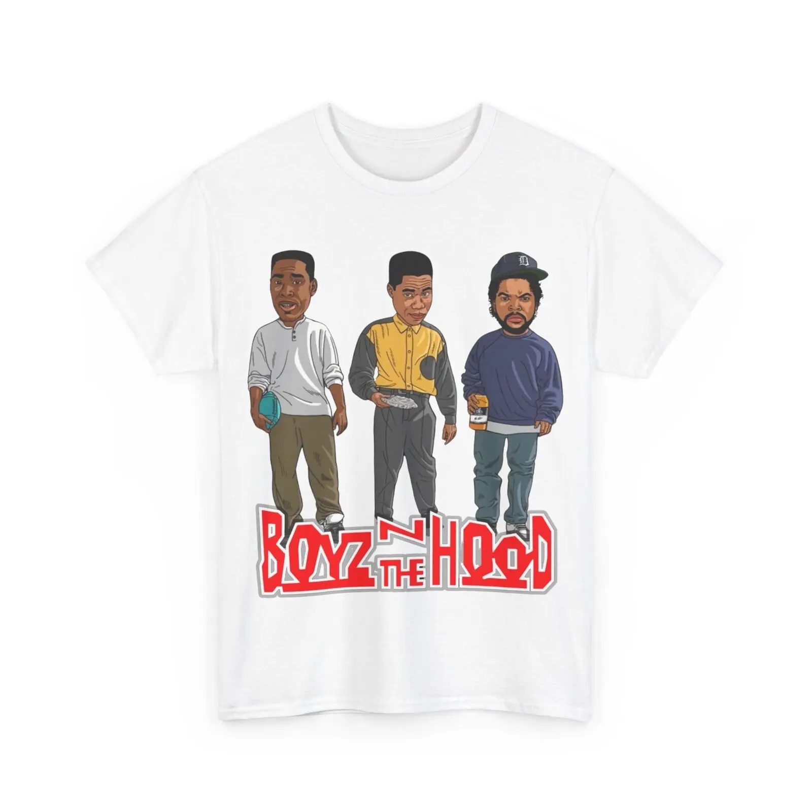 Boyz N The Hood Movie T Shirt Ice Cube Cuba Gooding Jnr Unisex Heavy Cotton Tee