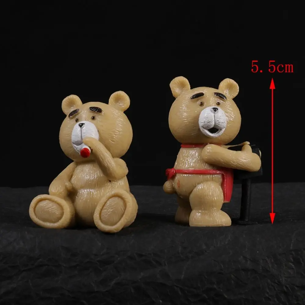 Dekorationen lebendige Teddybär Garage Kit niedlich verschiedene Haltungen Cartoon Bär Puppe Modell Kits