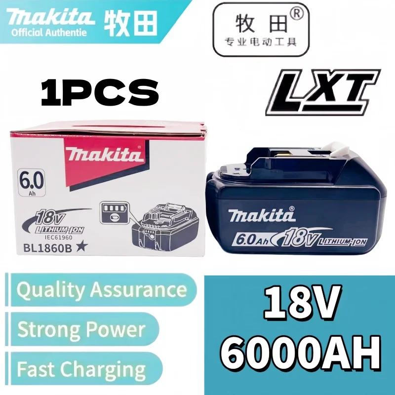 Originele Makita 18V Oplaadbare Batterij 6.0Ah BL1860 BL1860B BL1840 BL1840B BL1850 BL1850B Voor Makita Elektrisch Gereedschap