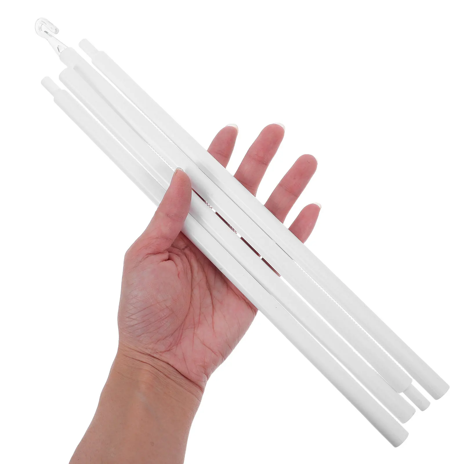 4Pcs Curtain Pull Wand Plastic Blinds Rod Easy Maintain Replacement Rod for Vertical Blinds Home Office Window Blind Tilt Wand