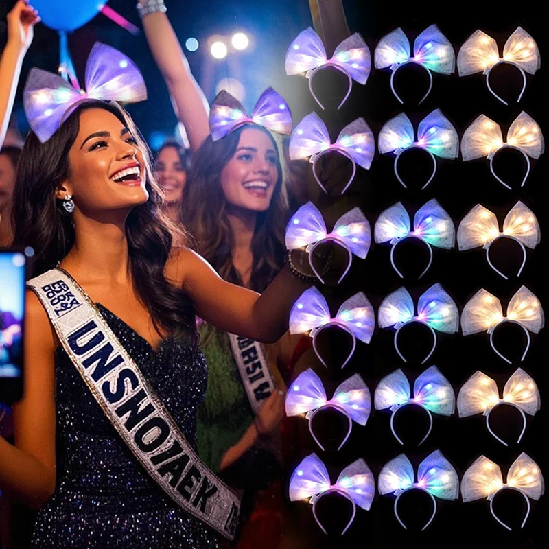 

20pcs Butterfly Knot Fairy Headband Hair Hoop Party Wreath Set, suitable for women's party hair accessories, wedding, birthday