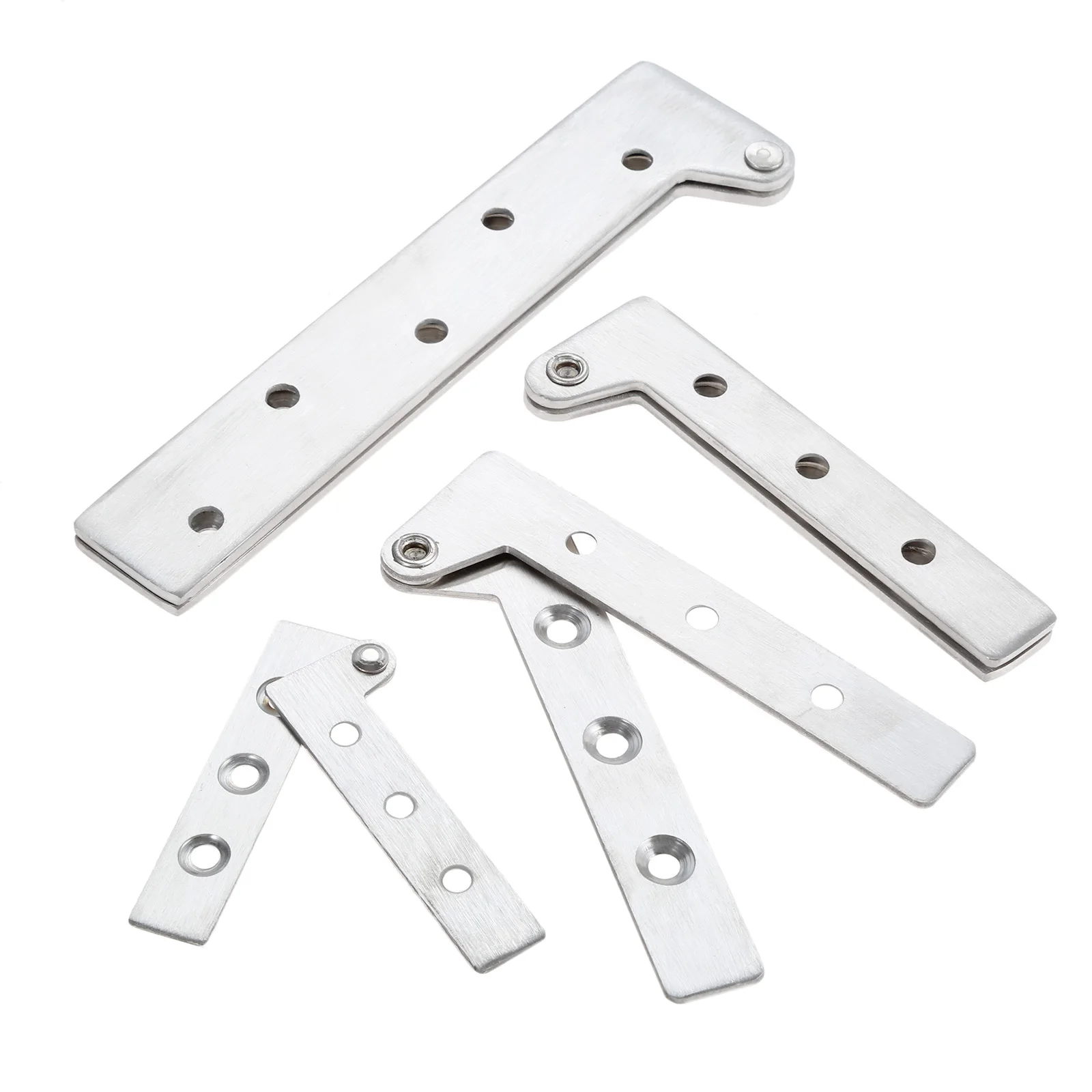 2pcs Pivot Hinges Offset Knife Hinges Inset Door Stainless Steel 360 Degree Rotating Hinges