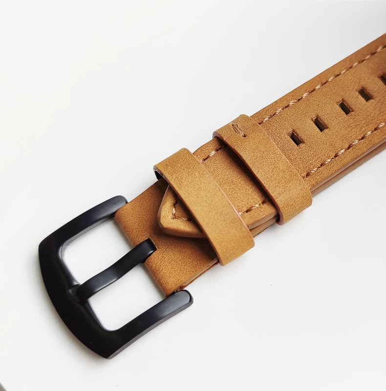 DOM Calfskin Strap Soft Material Strap Wristband Brown Black Waterproof Strap M-1345