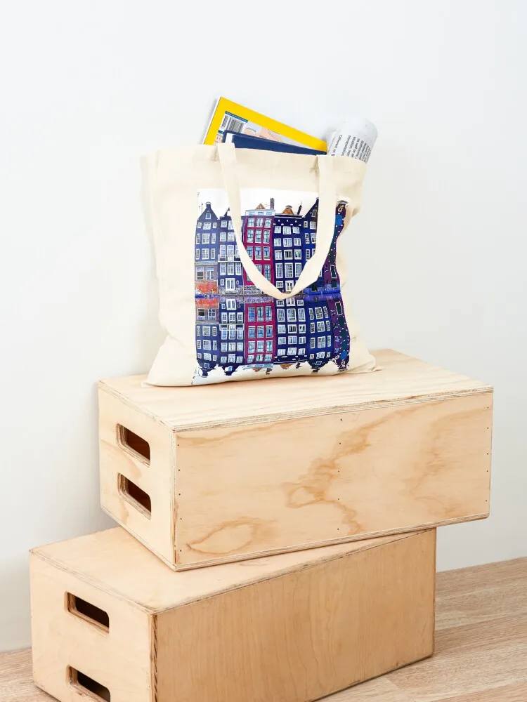 Colorful Houses of Amsterdam Tote Bag tote bag woman Fabric bag Women's handbag great