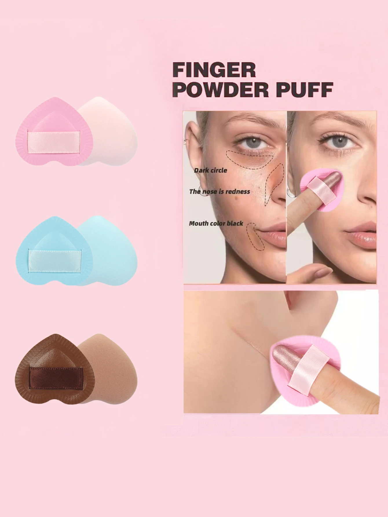 Random 5/10/15/20 Pieces of Ultra-Soft Cotton Candy Makeup Powder Puff, Wet or Dry Use, Air Cushion Powder Puff