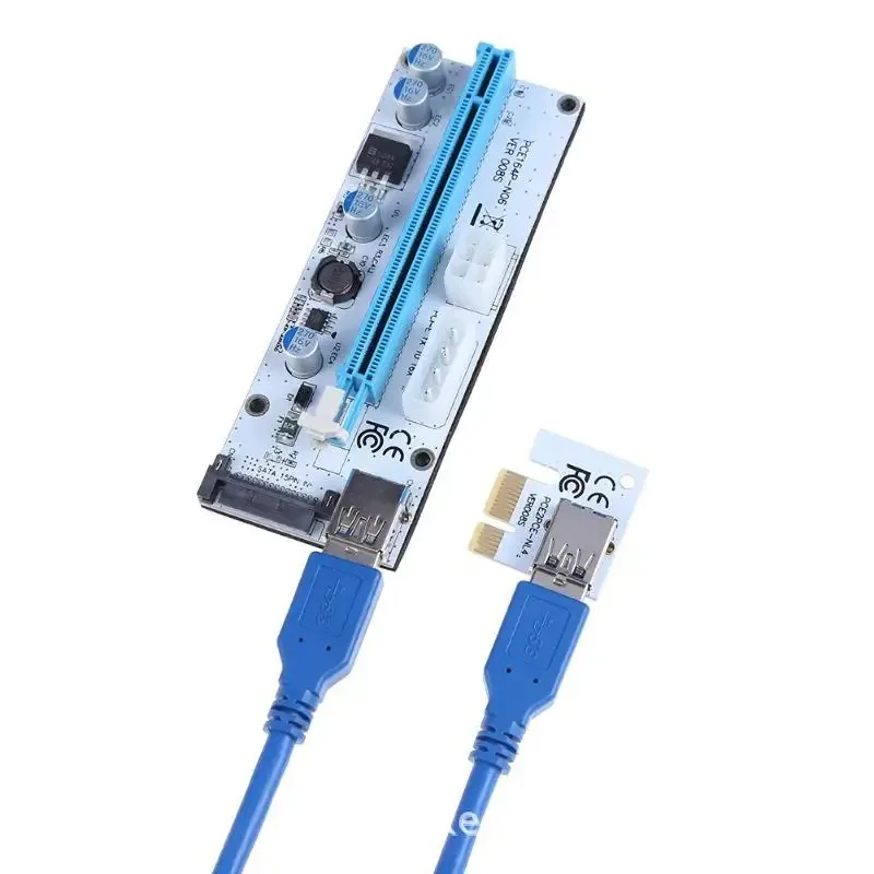 PCIe E Riser เครื่องขยายสัญญาณการ์ด PCIe PCI 3.0 USB สำหรับ4Pin อะแดปเตอร์สายอะแดปเตอร์ Molex สำหรับการ์ดวิดีโอ