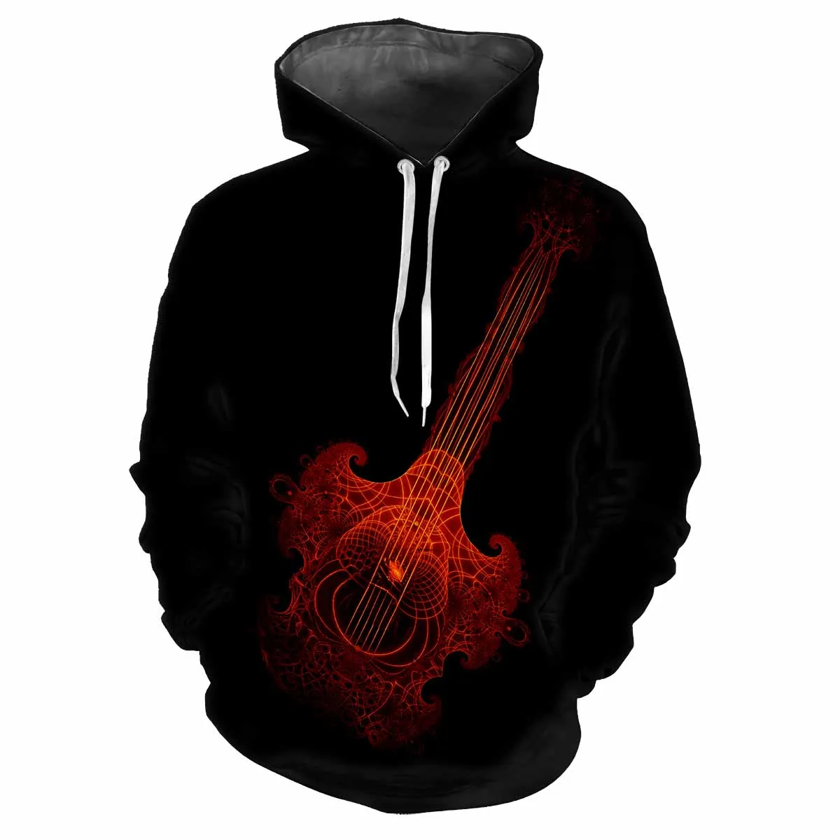 

Rock Cool Guitar 3D Printing Daily Fashion Men's Casual Men's Fashion Comfortable Hip Hop Music Enthusiasts Hoodies Street