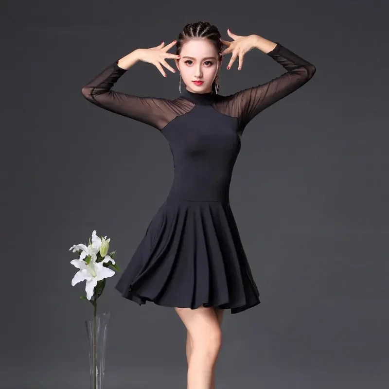 

Latin Dance Costume New Adult Dance Dress Tassel Skirt Training Dance Practice Suit Summer Adult Women's Dress Beautiful