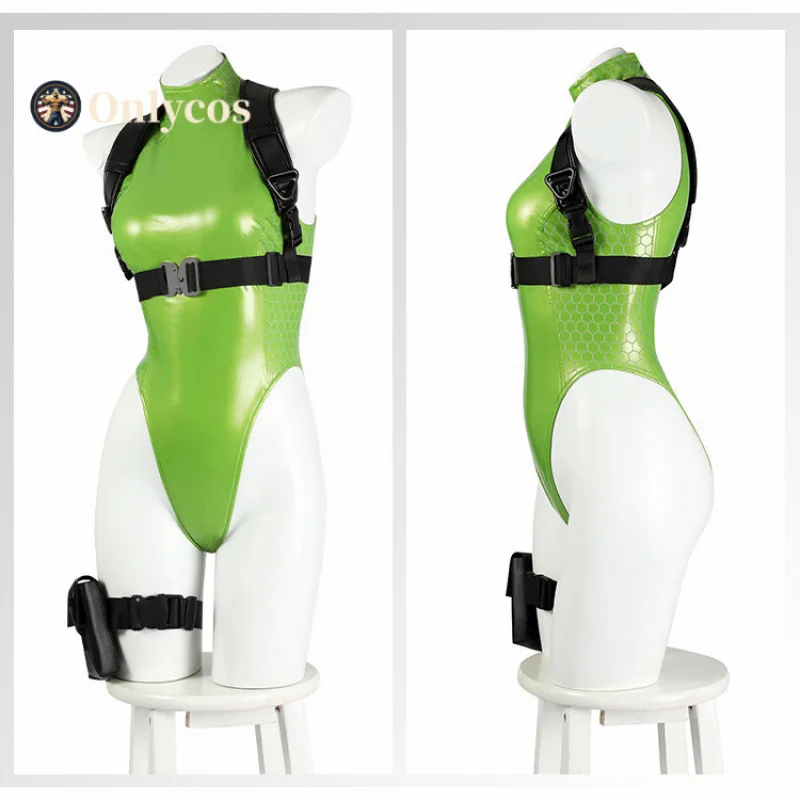 كامي وايت S تأثيري ستريت فايتر 5 زي جلدية اللاتكس بذلة تريت فايتر 5 كوس لعبة أنيمي هالوين لعب دور الملابس