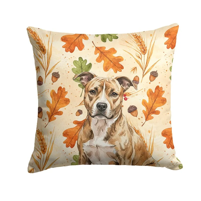 

Autumn Dog Pattern Throw Pillow Decorative Cushion Waterproof Durable Fall Decor Soft Decor Pad for Home Garden Couch Chair