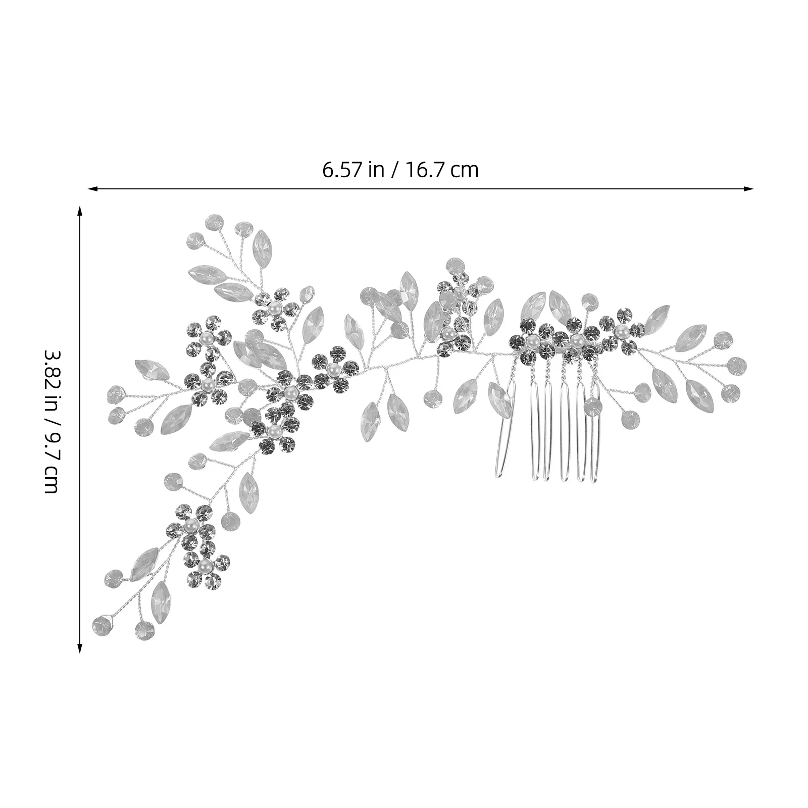 مشط شعر الزفاف الأنيق بتصميم زهرة حجر الراين خفيف الوزن وآمن للعروس للنساء والولائم والحفلات الراقصة وإكسسوارات الديكور