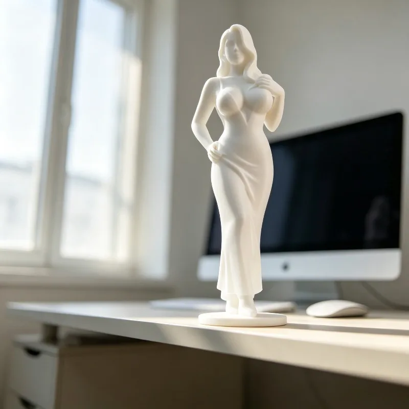 Minimalistische 3D-Gedruckte Trägerkleid-Göttin Skulptur Tischdekoration Valentinstag Geburtstagsdekoration